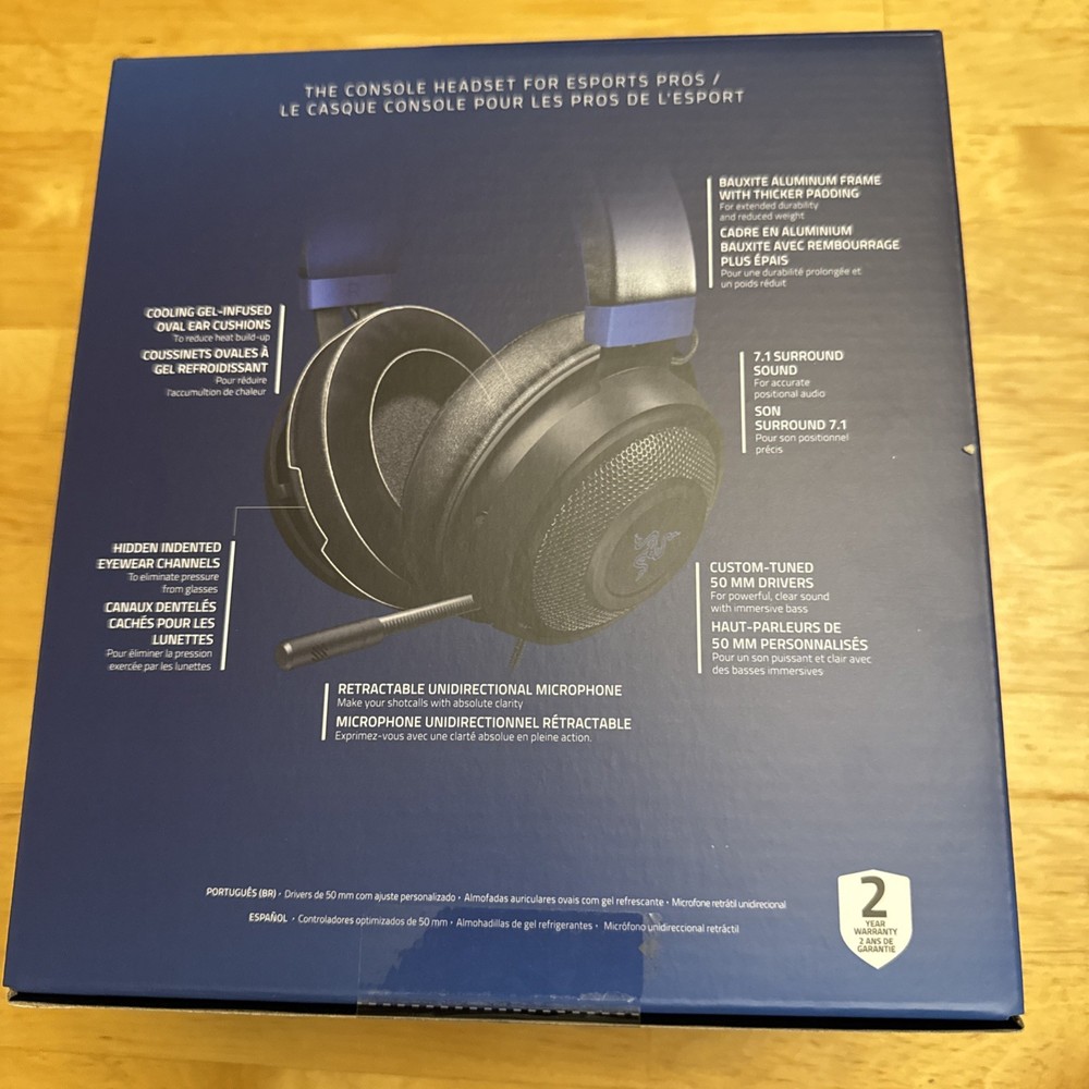 Kraken For Console Wired Gaming Headset: Black/Blue (PS4/XBOX/SWITCH)