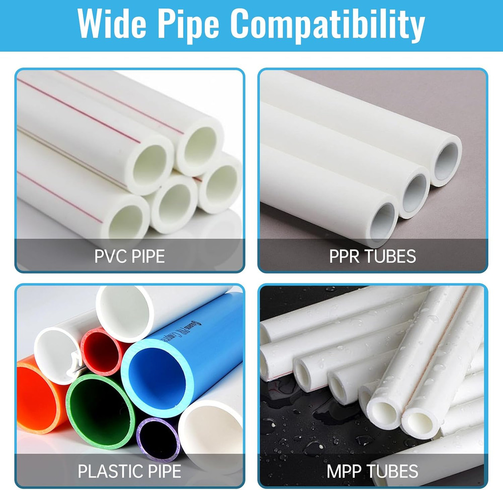 3PCS Integrated PVC Pipe Threader Tool 1/2" 3/4" 1" Dual-Function Internal Water