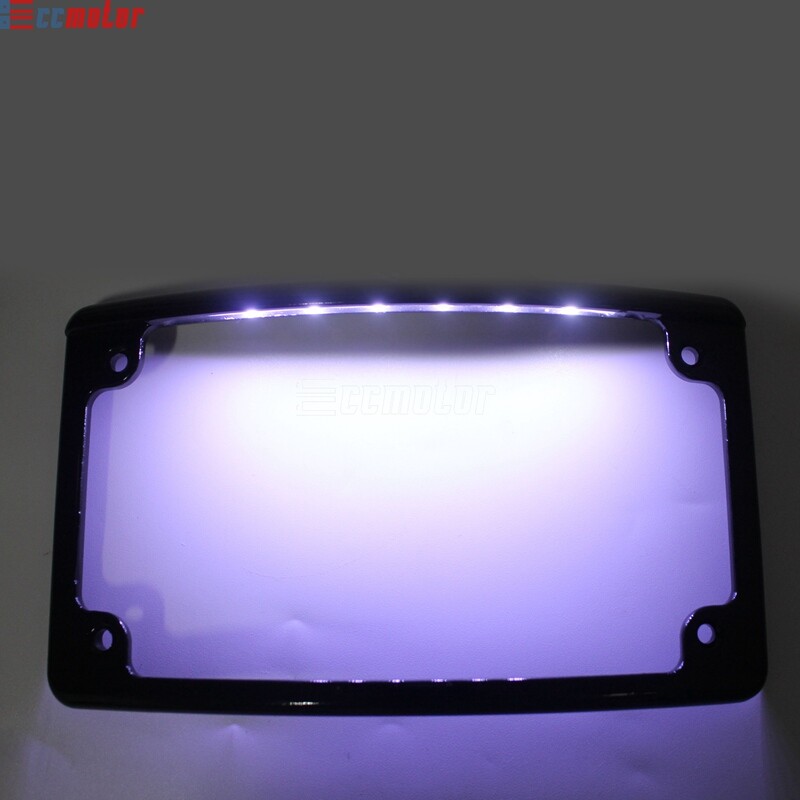 Relocation Number Plate Bracket W/ LED Frame For Harley Fat Bob FXFBS FXFB 18-24