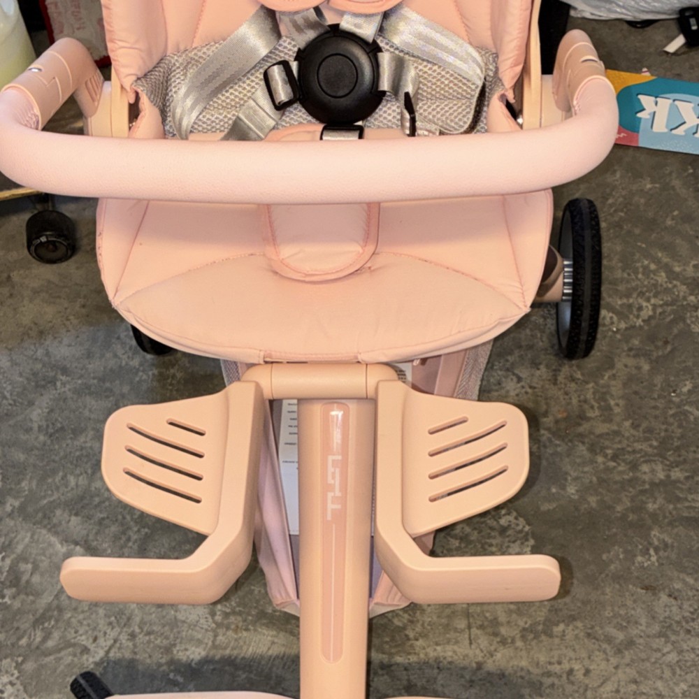 HaShow Q2 Pink Stroller Adjustable Handle Backrest Harness Storage Basket