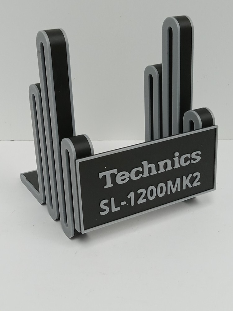 Technics SL-1200MK2 Turntable Record Display Stand –Upgraded Gray & Black Holder
