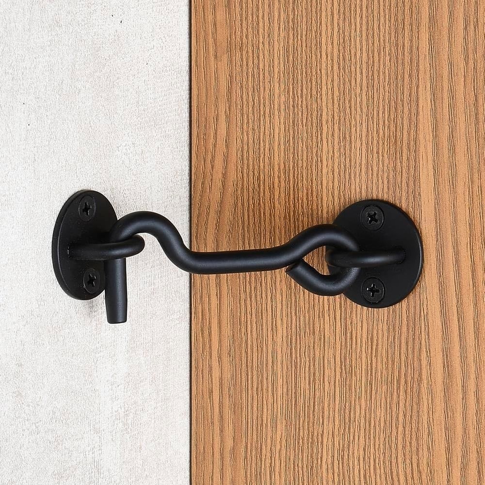 Versatile Heavy-Duty Black Privacy Latch, 4” for Multi-Use Applications