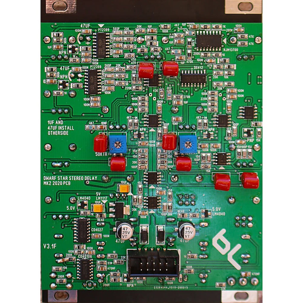 Blue Lantern Dwarf Star Stereo Delay Module Eurorack Module MK2 w/ 4 Cables