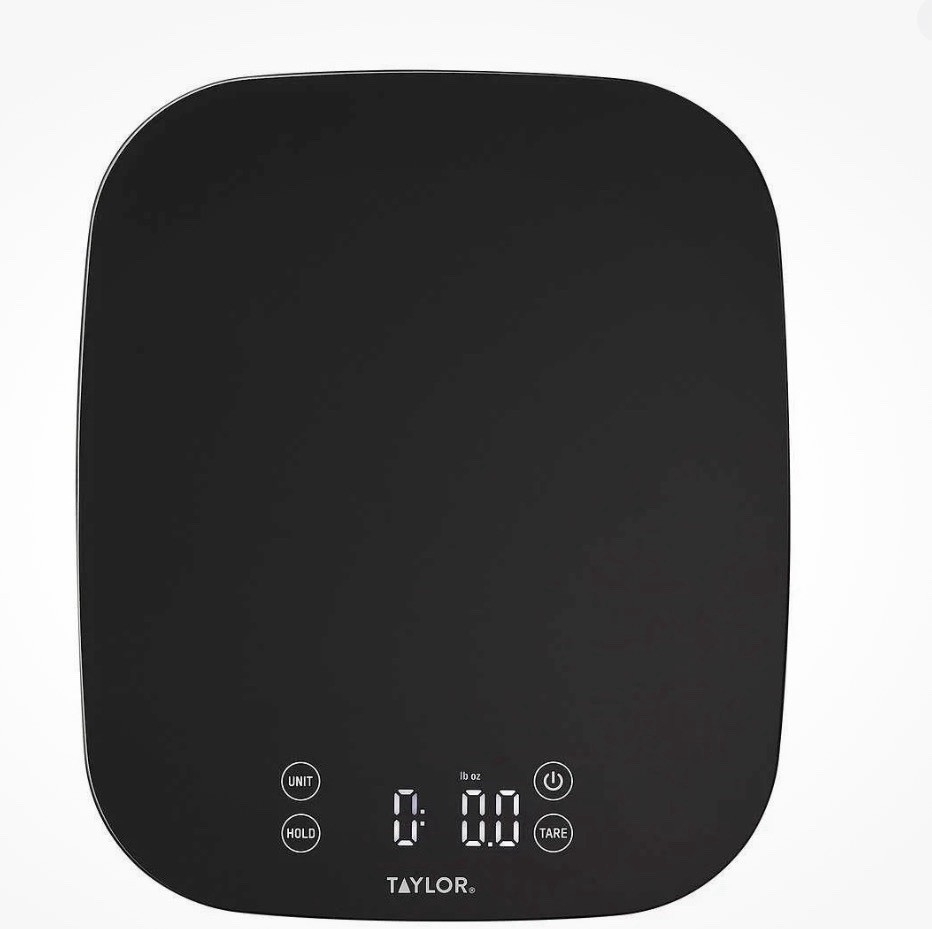 Taylor Waterproof Digital Kitchen Scale 30 lb Capacity Expanded Platform – New