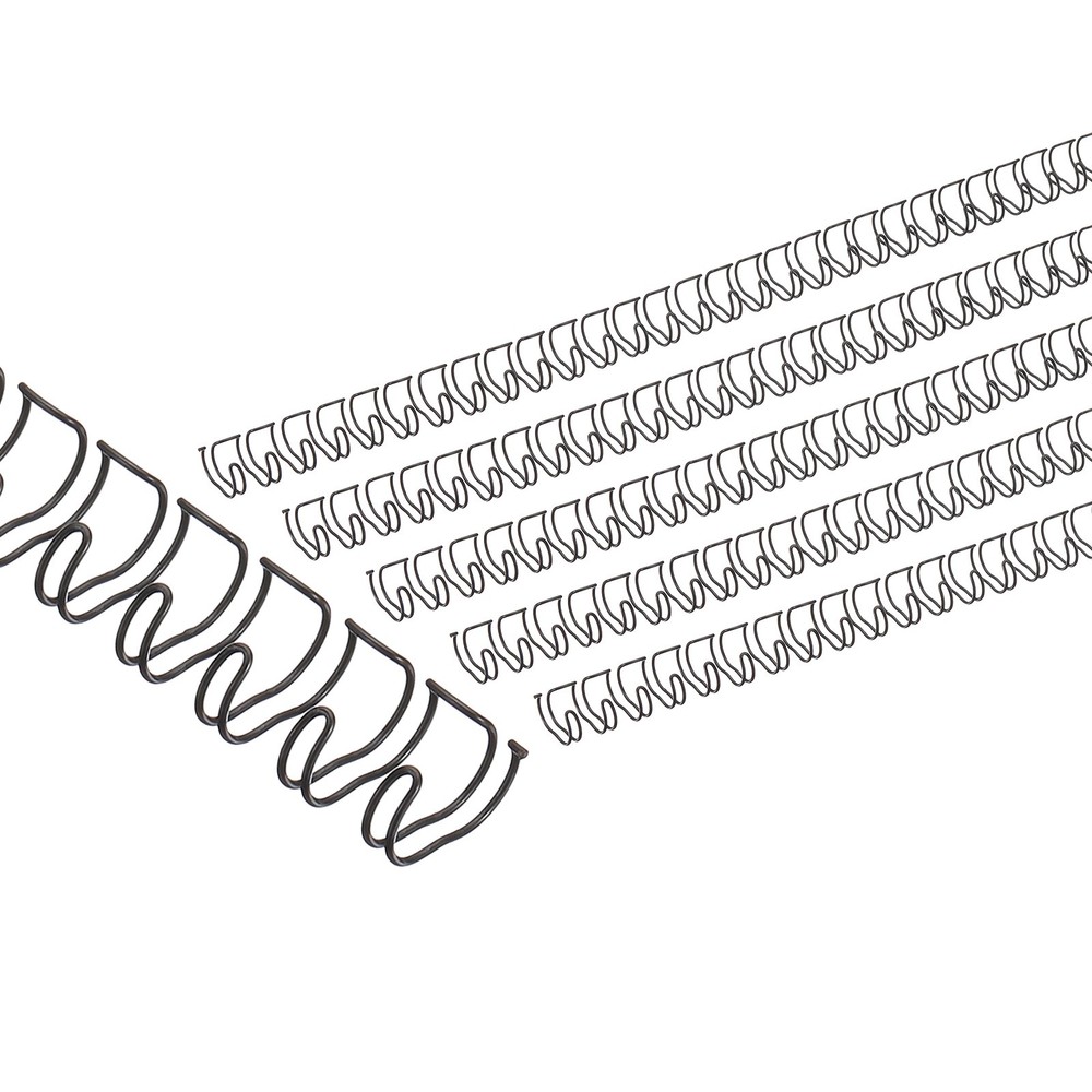 8mm (5/16″) Double Loop Wire Binding Combs, 50 Pcs, 3:1 Pitch, Black