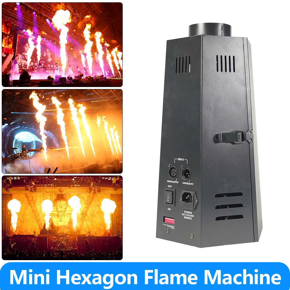 150W Mini Hexagon Flame Thrower Fire Machine DMX512 for DJs concert