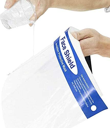 Face Shields/Face Masks Visor Clear with Sponge Pad Adjustable Band 10 Pack
