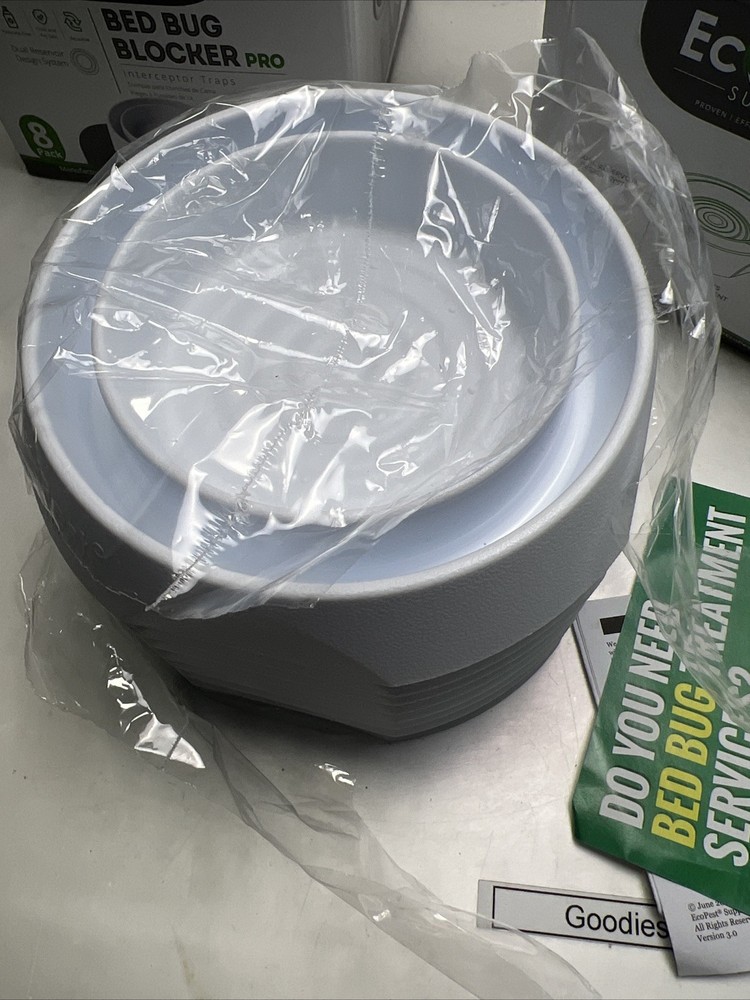 Bed Bug Interceptors – 8 Pack | Bed Bug Blocker (Pro) Interceptor Traps (White)