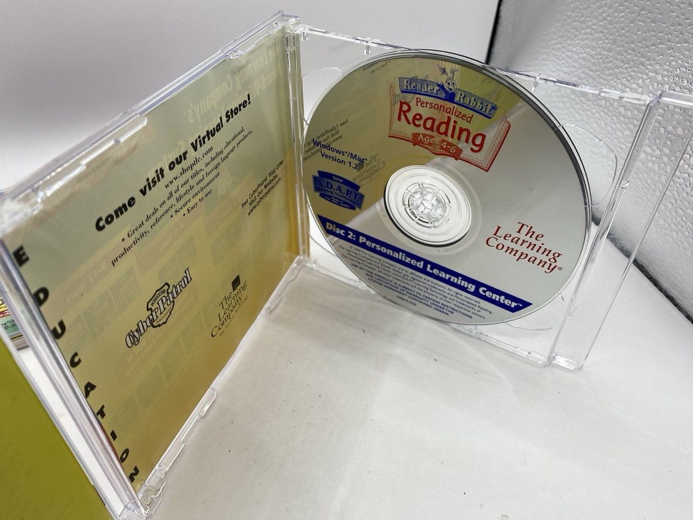 Reader Rabbit Personalized Kindergarten Personalized Reading Ages 4-6 Cd Rom Set