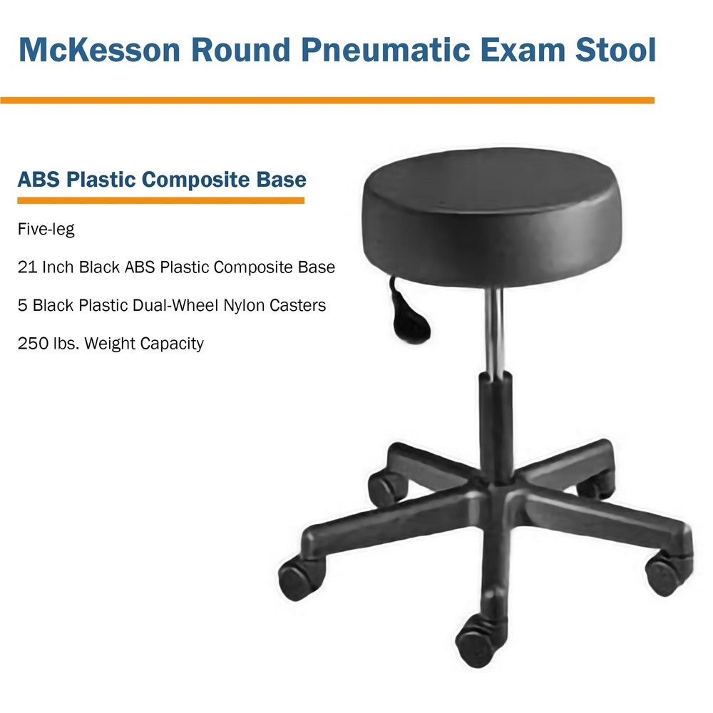 McKesson Exam Stool Backless 17" to 22" Height Range 1 Ct