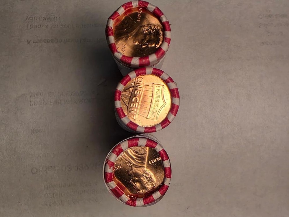 2025-D UNC PENNY ROLLS 3 TOTAL