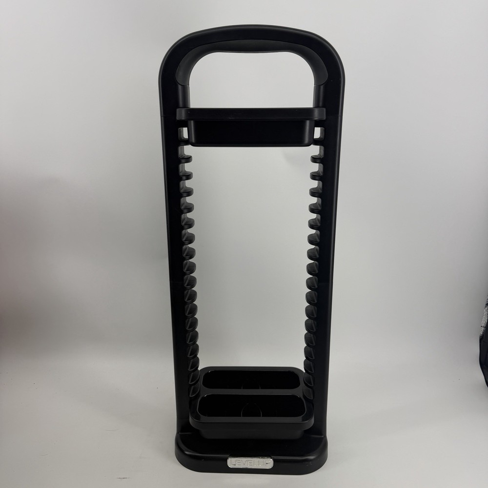 Level Up Game Storage Tower Vertical Organizer 17 Slots And Two Controller Trays