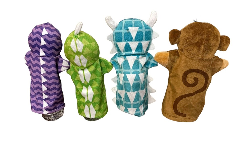 *Melissa and Doug Lot 4 BOLD BUDDIES & Monkey Puppet