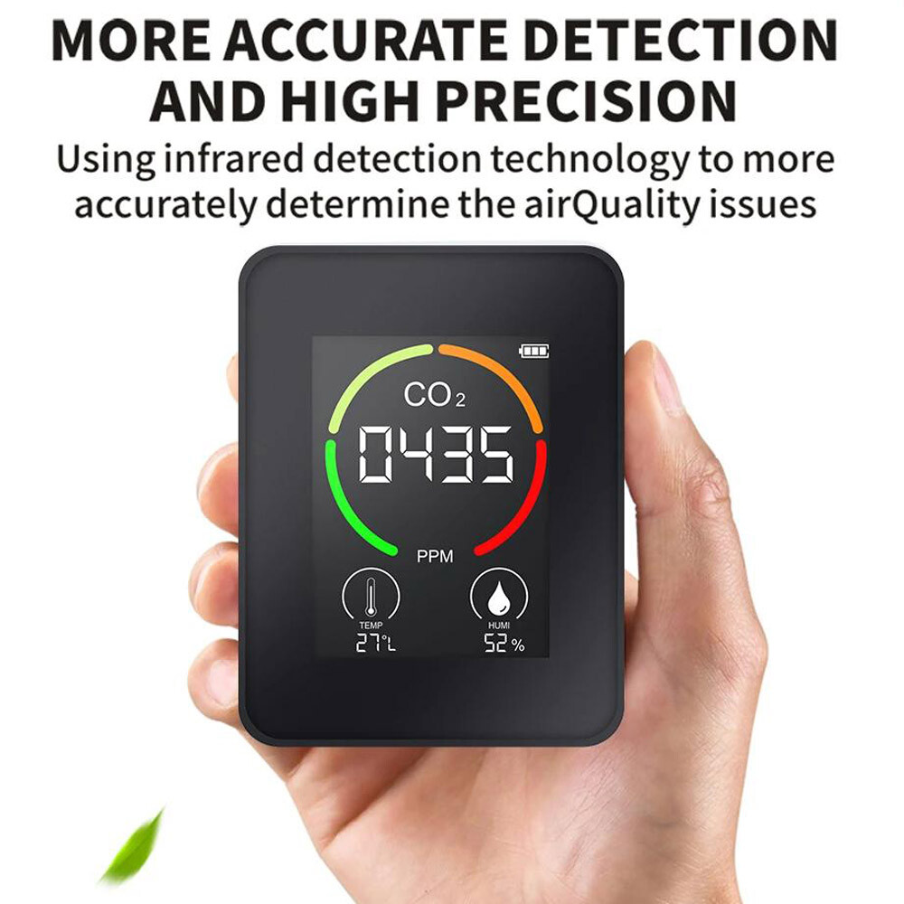 CO2 Meter Air Quality Monitor 400-5000 PPM Sensor Carbon Dioxide Detector US