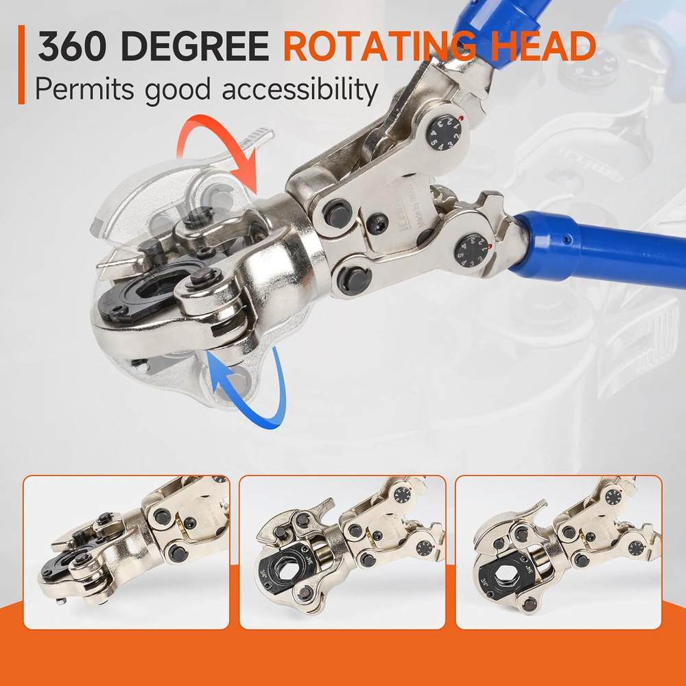 IWISS Copper Pipe Pressing Tool Kit with Cutter & Deburring Tool