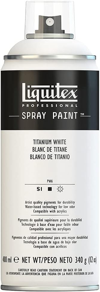 Professional Spray Paint, 12-oz (400ml), Titanium White for Various Surfaces
