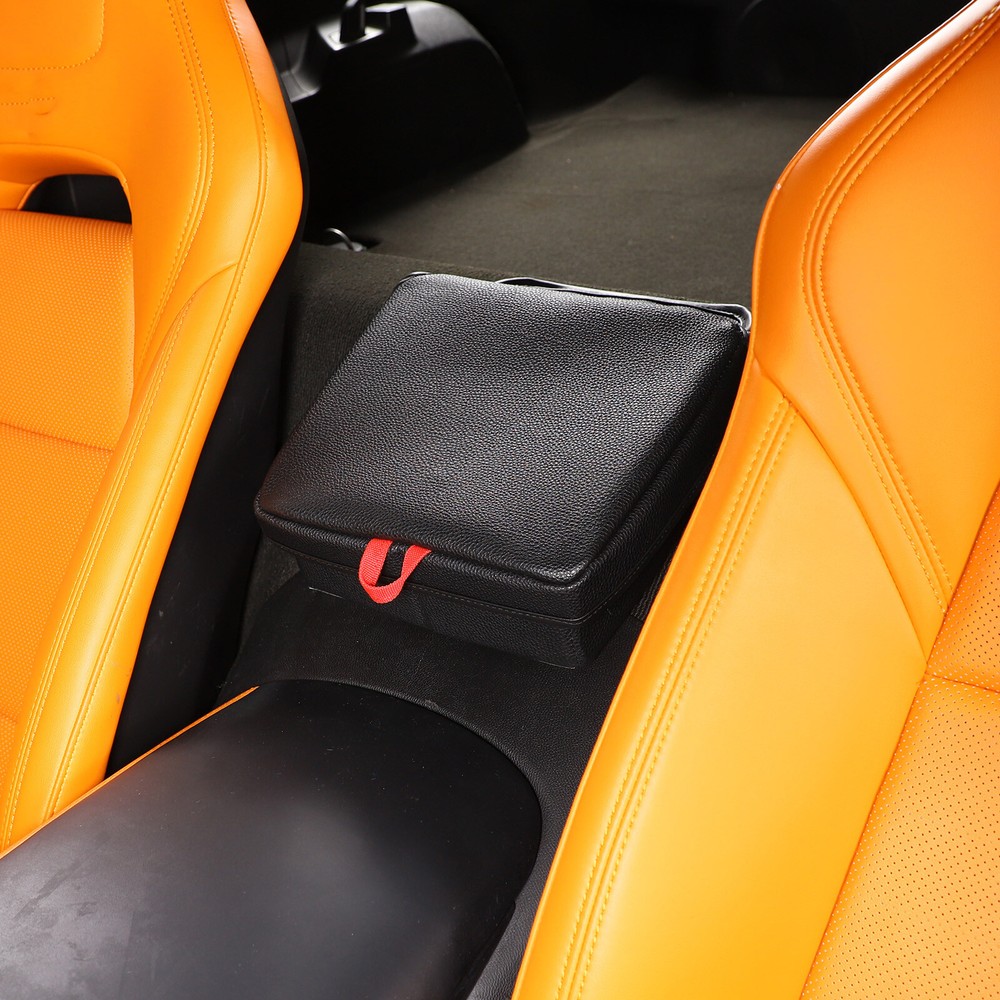 Leather Armrest Box Rear Storage Box Bag For Corvette C7 2014-2019 US