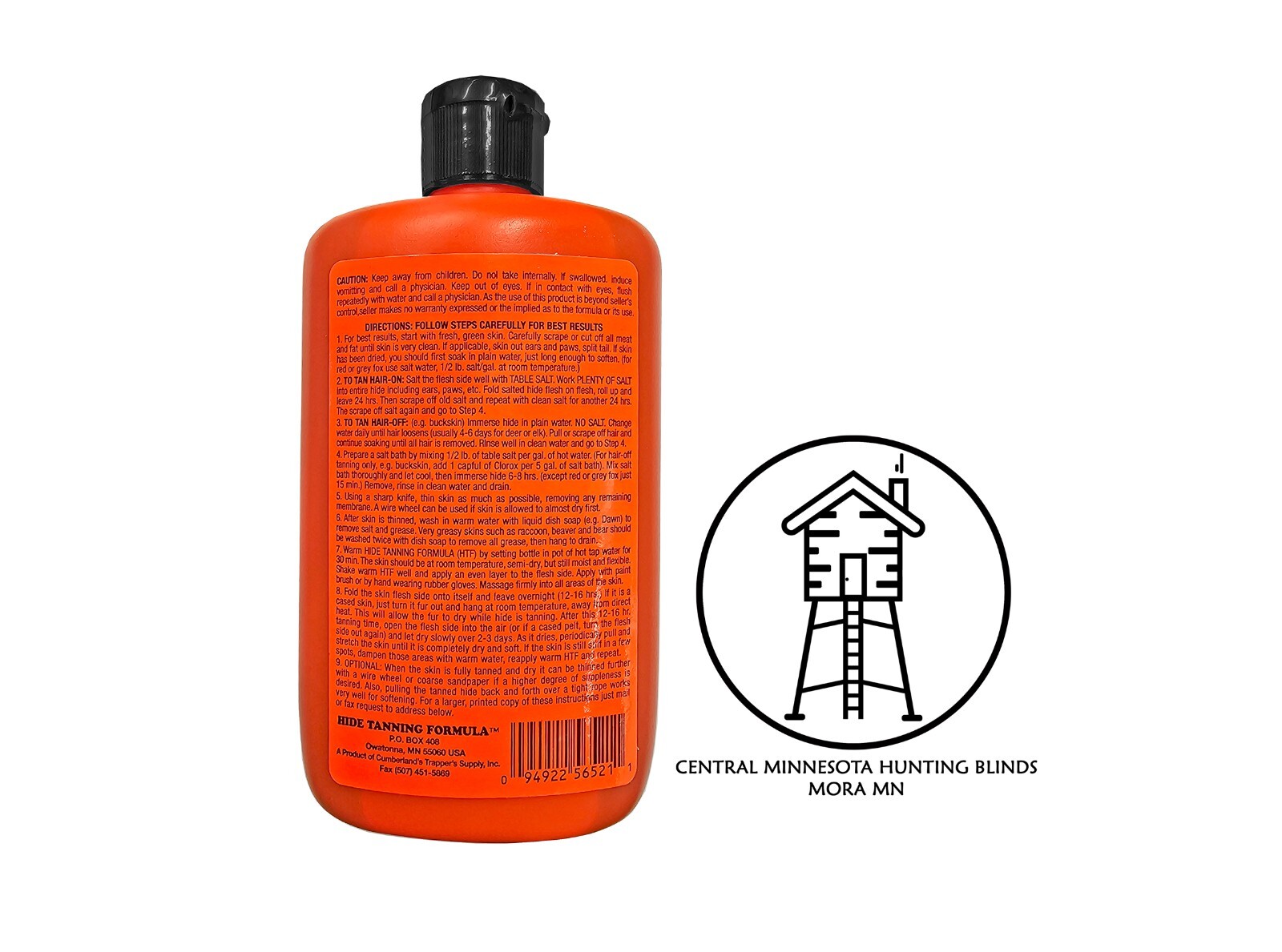 (PACK 1) Trapper's Hide & Fur Tanning Formula. 8 oz, Best Home Tanning Solution