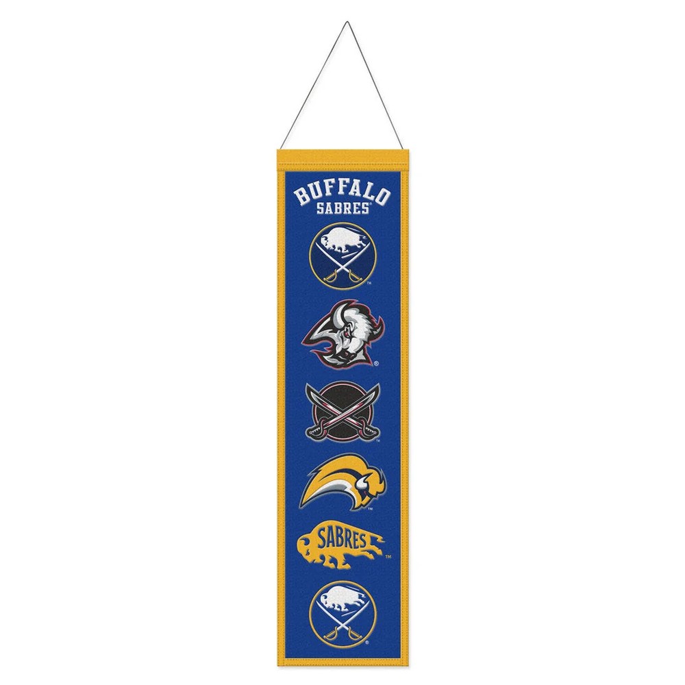 Buffalo Sabres Banner Wool 8x32 Heritage Evolution Design - Special Order