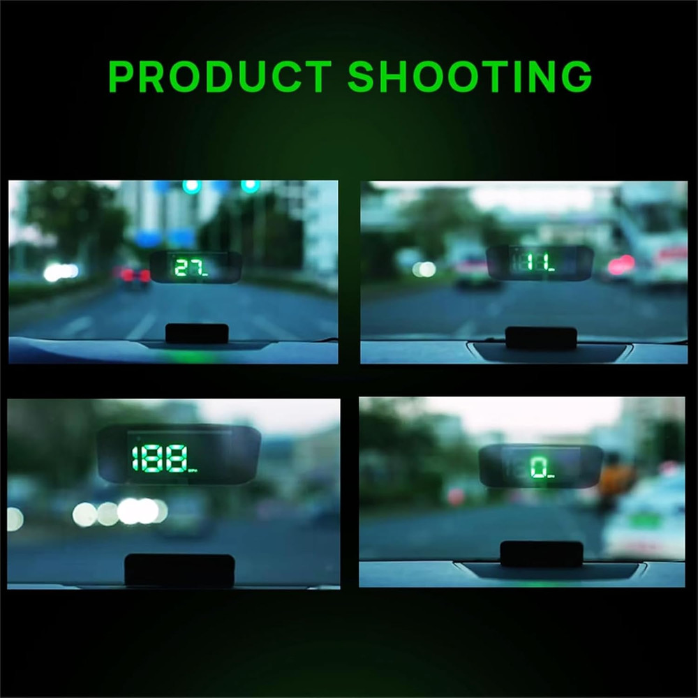 Car Heads-Up Display GPS HUD Speedometer - Plug & Play Automatic Brightness