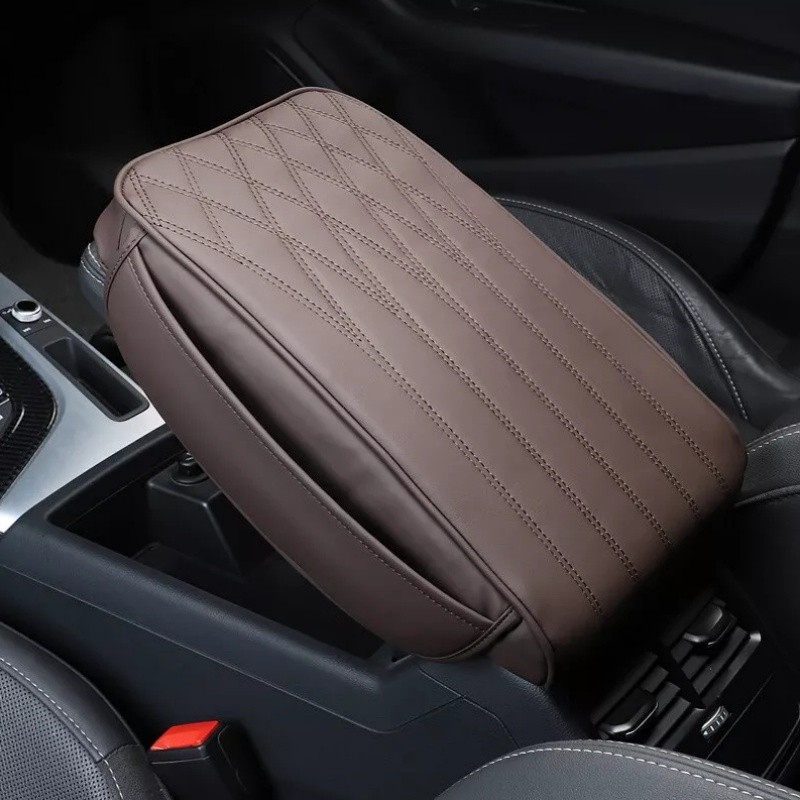 Universal Car Armrest Cushion Auto Center Console Cover Pad with Storage Pocket