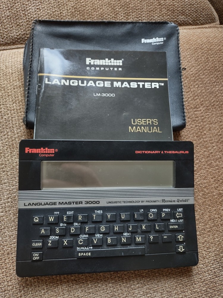 Franklin Computer Language Master LM3000 Dictionary Thesaurus Works Tested Works
