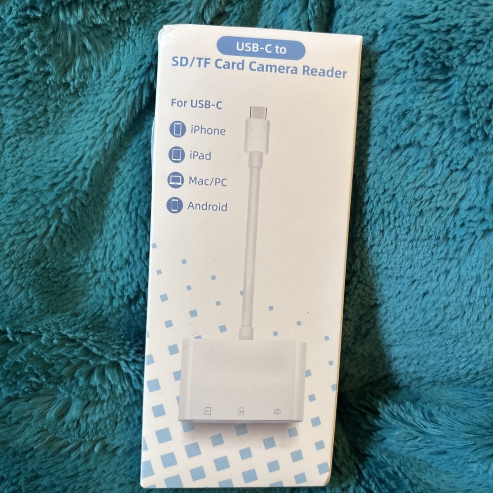 Lightning to SD/TF Card Camera Reader Adapter for iPhone/iPad – New