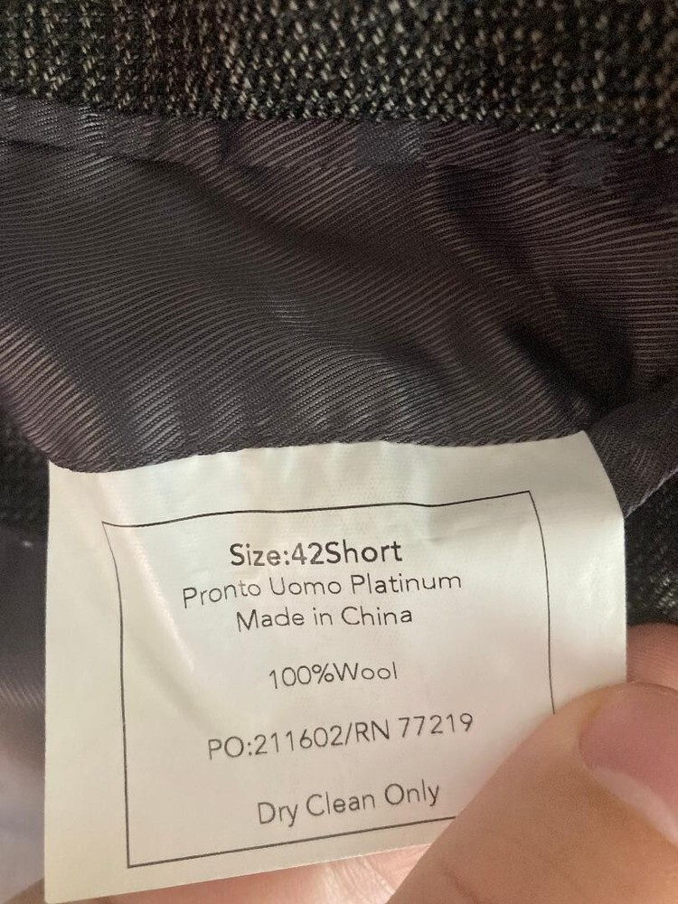 Pronto Uomo Platinum Wool Blazer, 42 SHORT