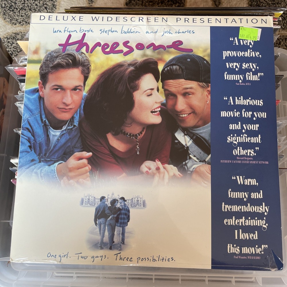 Threesome Laserdisc, 1994 Stephen Baldwin Josh Charles  Widescreen  SEALED RARE