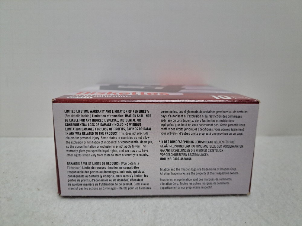 Imation - 2HD 3.5" Floppy Diskettes (2.0 MB/Unformatted) 10 Pack - Sealed