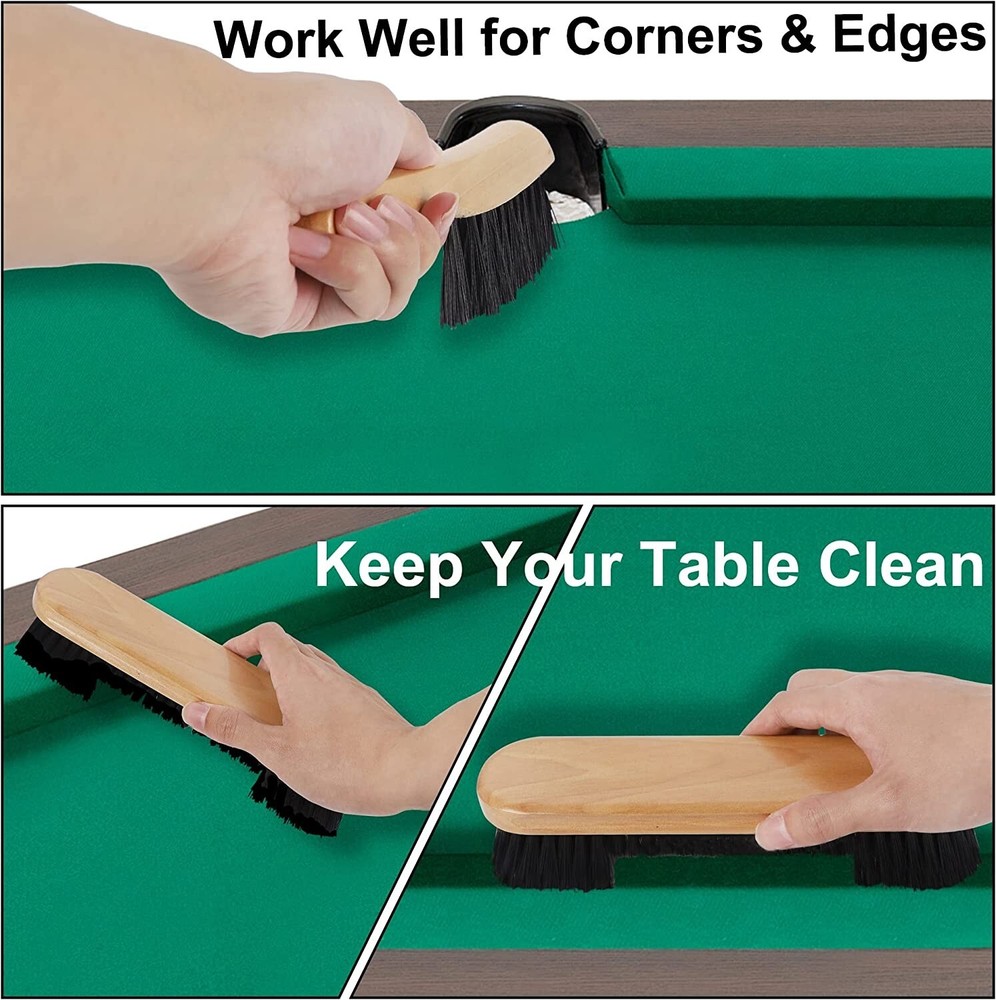 3PCS Pool Table Brush Set Pool Table Accessories Billiards Table Brush Rail NEW