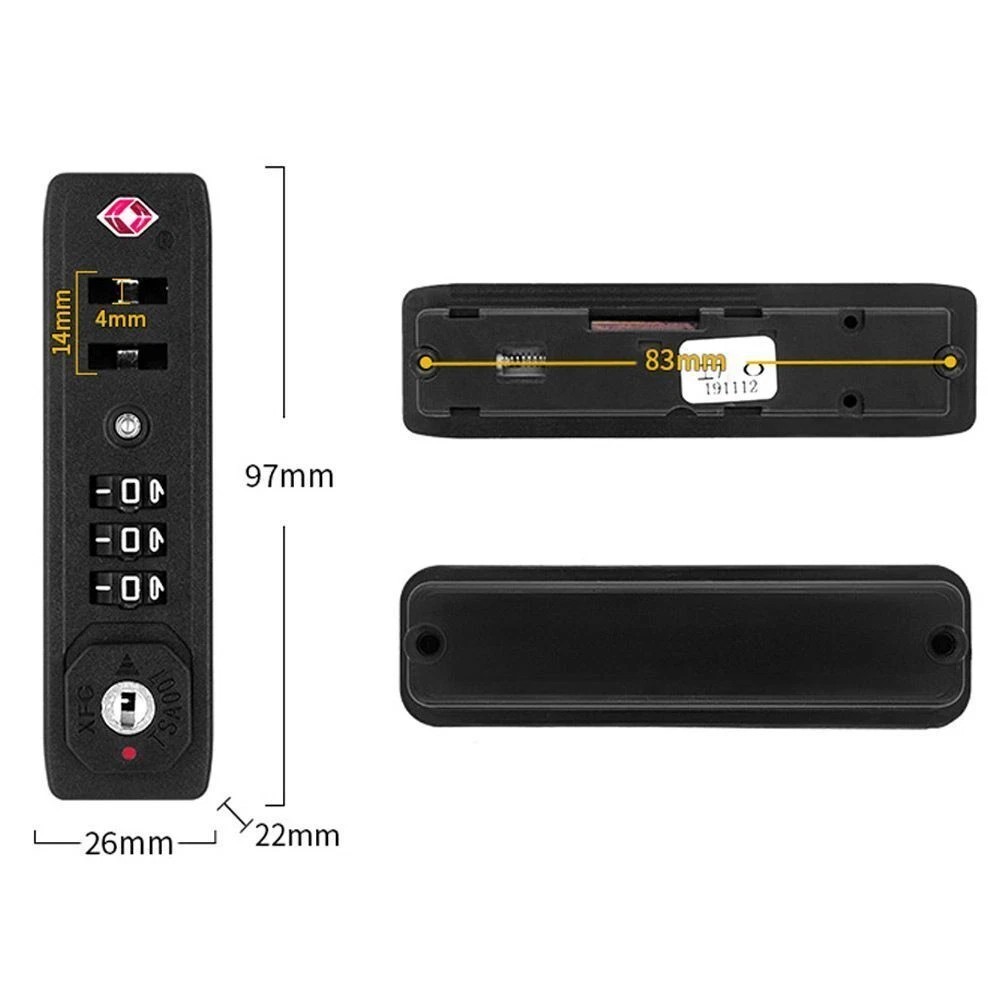 Luggage Customs Lock TSA007 Safely Code Lock 3 Digit Combination Lock