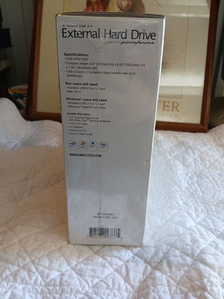 SimpleTech - 500GB External Hard Drive (Brand New - Never Opened)