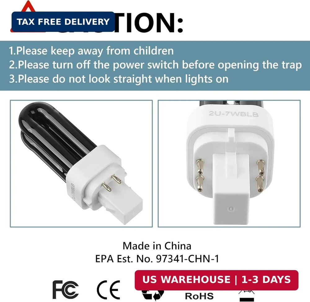 2 Pack Bug Zapper Replacement Fluorescent Bulbs, 41050 Bulbs Compatible with Dyn