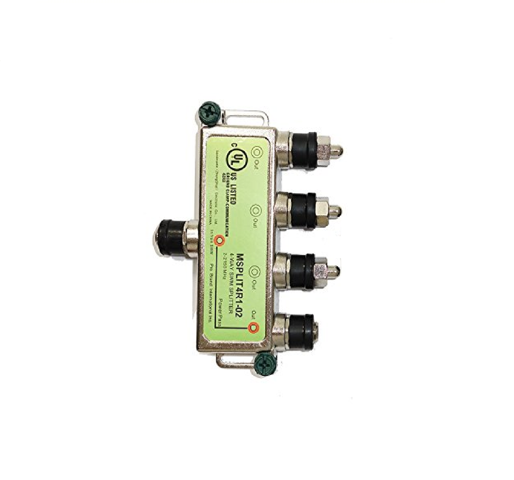 Directv SWM Approved 4-Way Splitter by Pro Brand (2-Pack)
