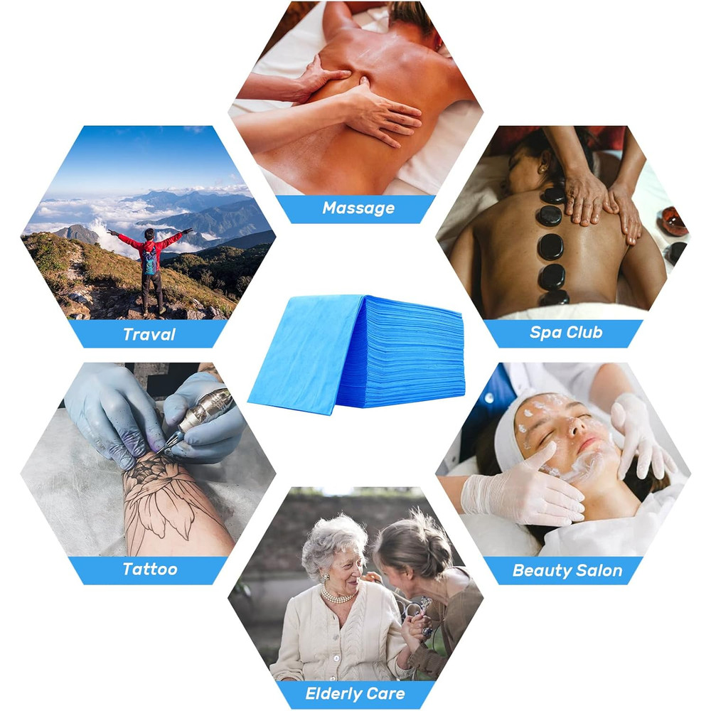 100Pcs Massage Table Sheets, Disposable Bed Sheets Soft Non Woven Fabric Spa Bed
