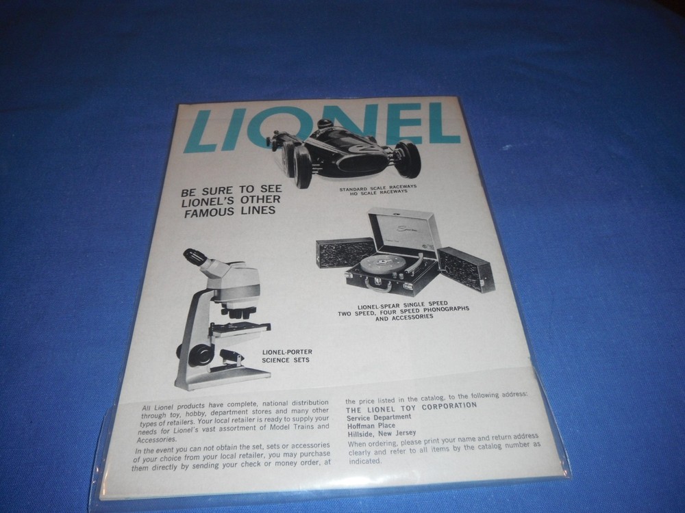 Lionel 1964 catalog MINT