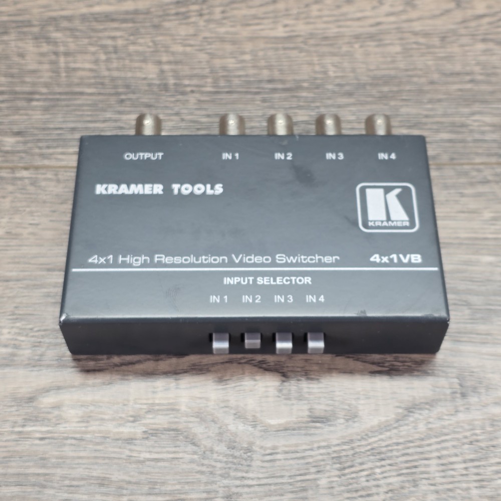 Kramer Tools 4x1VB High-Resolution Video Switcher - Tested Working