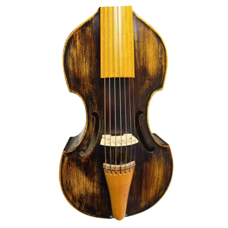 Dark color Maple wood Viola da gamba 7 string 15" Viol Baroque string instrument