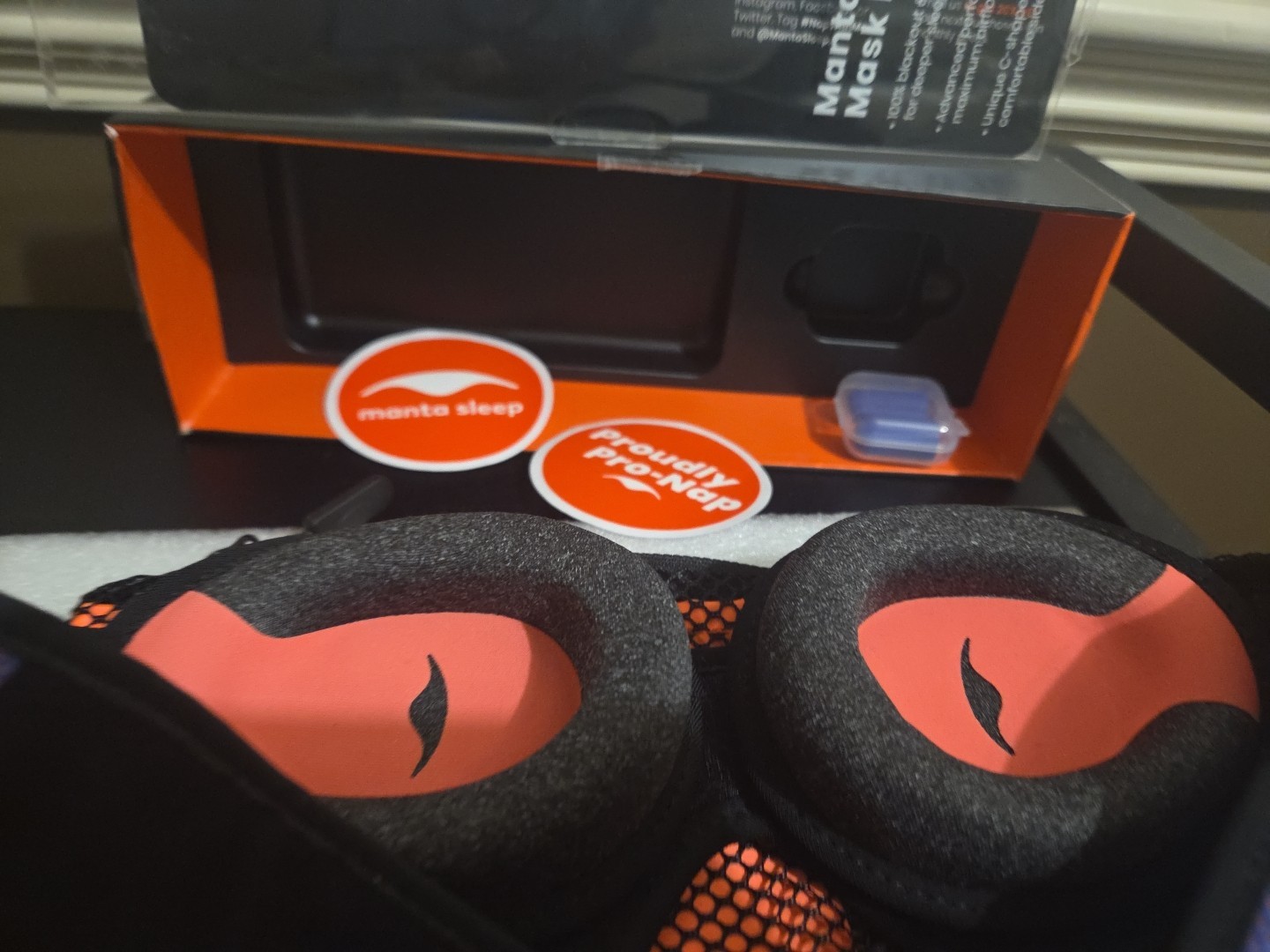 MANTA Pro Sleep Mask (100% Light Blocking) NEW OPEN BOX ITEM