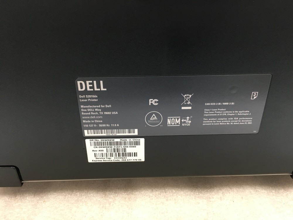 Dell S2810dn Workgroup Duplex Laser Printer with 21k Pg Ct See Description