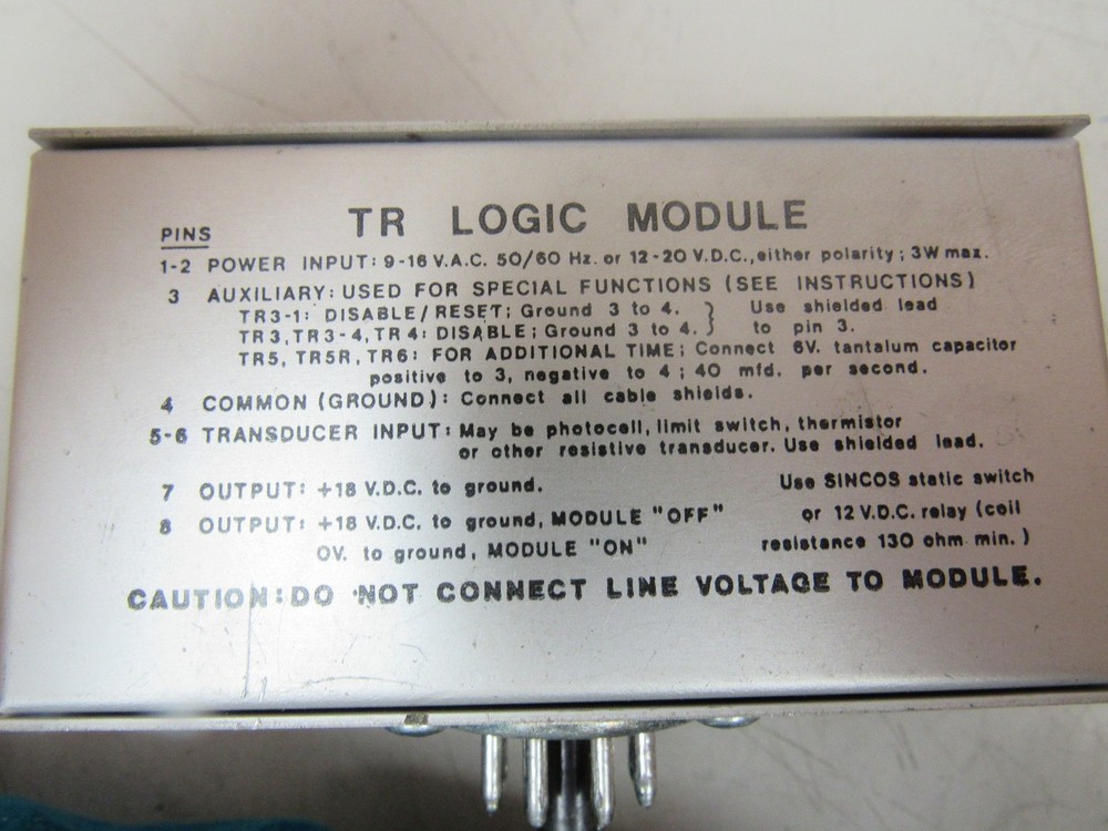 MICRO SWITCH LOGIC MODULE TR 5 TR5 15 VAC 12 VDC