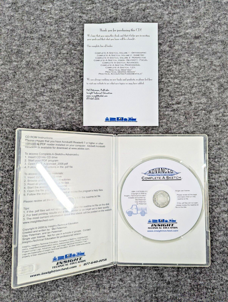 Advanced Complete-A-Sketch CD-ROM By Mel Peterman, Technical Sketching - EUC