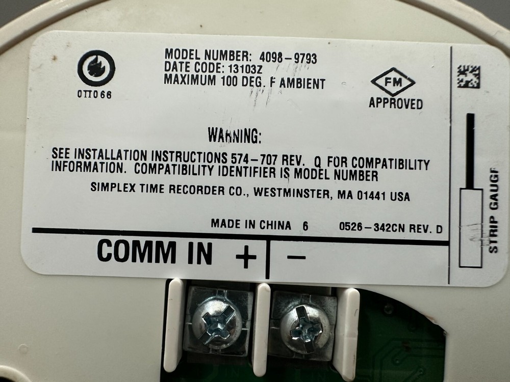 Simplex 4098-9793 SSD Sensor Base FREE SHIPPING !!!