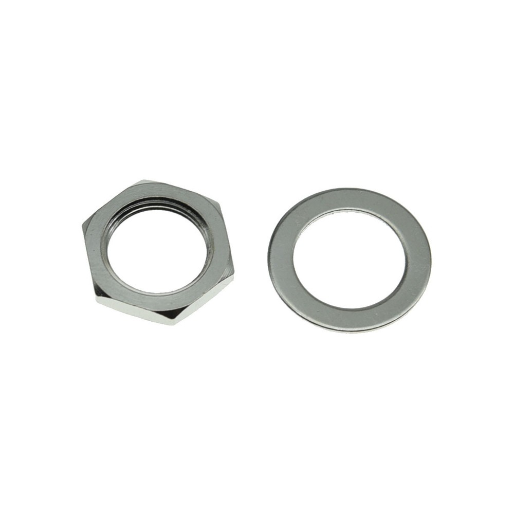 KAISH 20x Guitar Input Output Jack Socket Nut & Washer Metric Jack Nuts Nickel