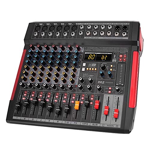 Pyle PMX648 Professional DJ Audio Mixer Controller - 8-Channel DJ Controller