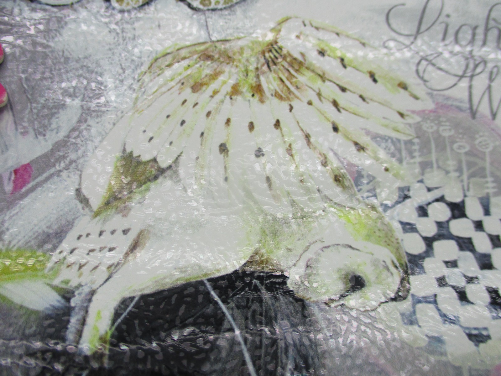 PAPAYA ART POUCH CARRY ALL MAKE UP BAG LIGHT TOMORROW WITH TODAY OWL TAGS TASSEL