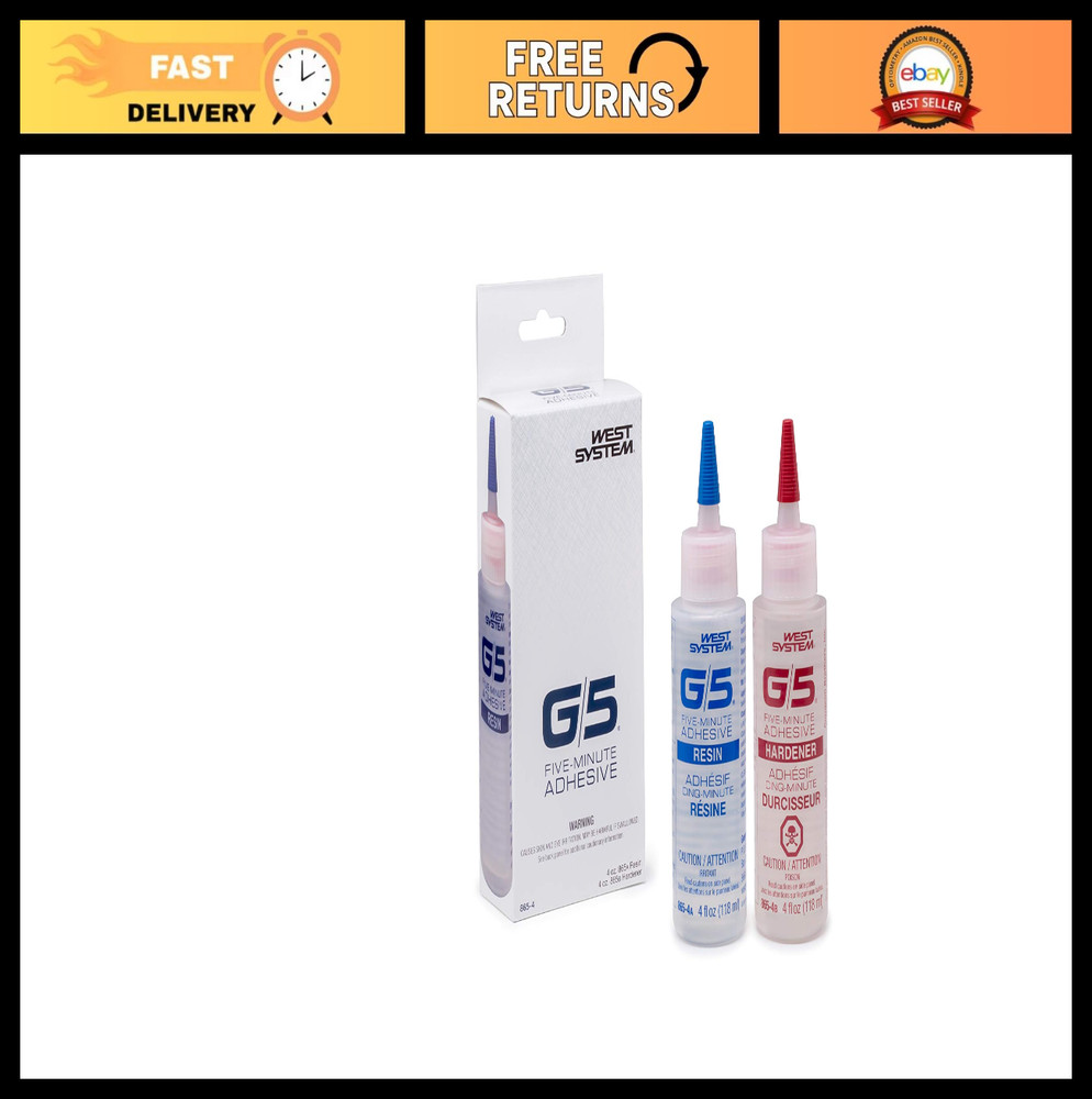 Five Minute Epoxy Adhesive, 8 fl oz - Quick Setting, Strong Bonding, Waterproof