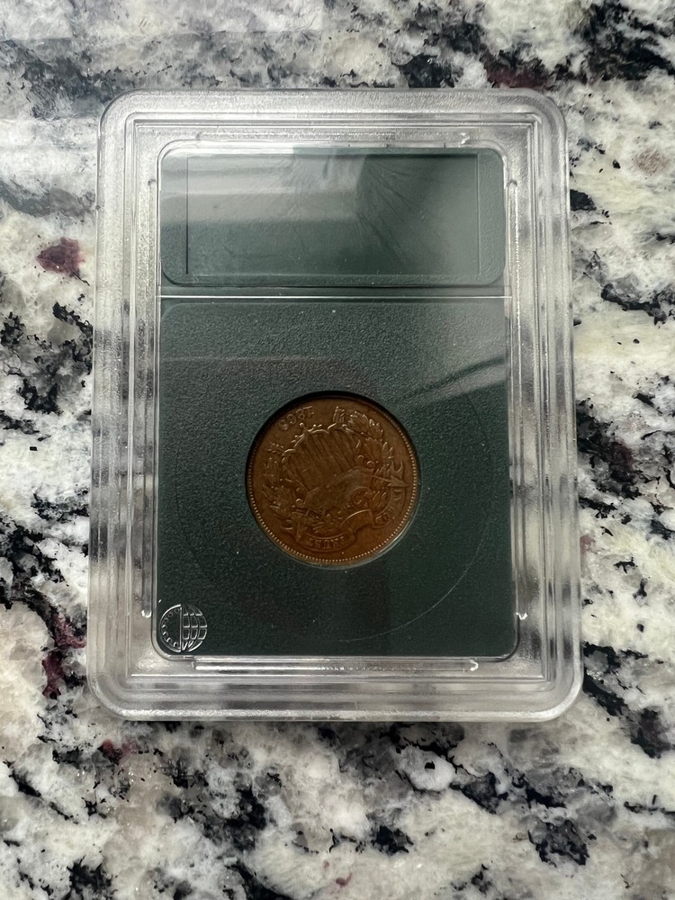1868- 2 Cent Piece slabed not graded