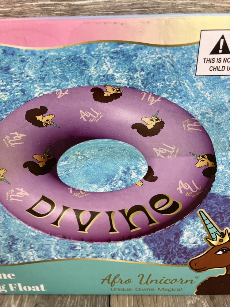Afro Unicorn Divine Ring Float Swimming Pool Float